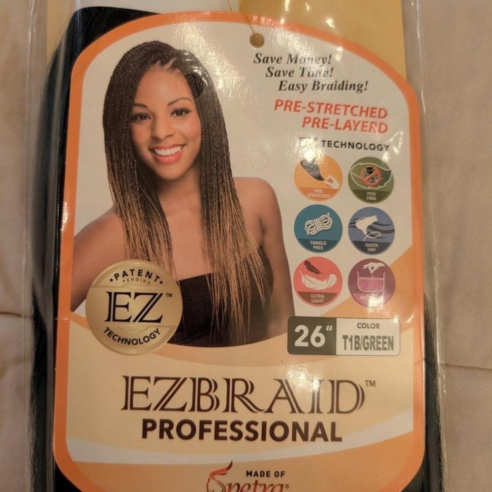 *Lot of‎ 2* EZ Braid Professional Spectra 26 Inch T1B/Green Extension Straight
